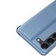 7. Clear View Case cover for Samsung Galaxy S23+ flip cover blue