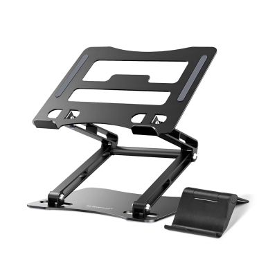 Wozinsky WRS-CPY75DSB Aluminum Laptop and Tablet Stand + Free Smartphone Stand - Black