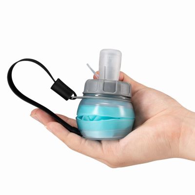 4. Rockbros 350017002 soft flask running water bottle 500 ml - light blue