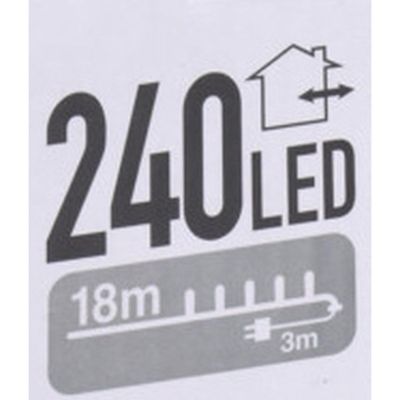 15. CHRISTMAS LIGHTS STRING LIGHTS 240 LED COOL WHITE