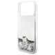 6. Guess Liq case. Glitter Charms for iPhone 17 Pro Max - silver