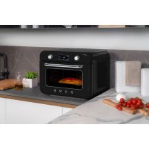 Smeg COF01BLEU Small Black Steam Oven Buttons, Rotary