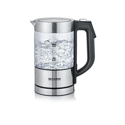 4. Severin WK 3458 electric kettle 0.5 l 1100 W Black, Transparent
