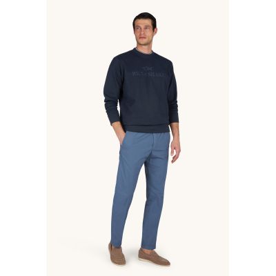 6. Paul&Shark men's cotton and lyocell sweatshirt, navy blue 26411803-50