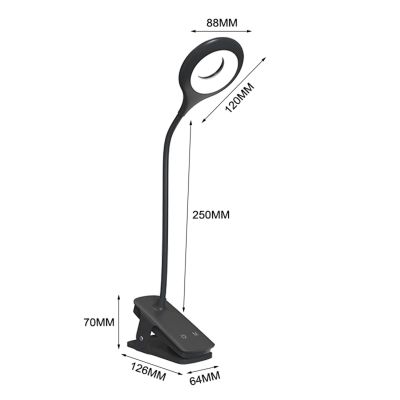 2. Mini Wozinsky Wireless LED Reading Lamp with Clip + USB-C Cable - Black