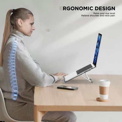 7. Tech-Protect ULS300 Laptop Stand - Silver