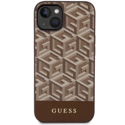 3. Guess GUHMP14MHGCFSEW iPhone 14 Plus 6.7" brown/brown hard case GCube Stripes MagSafe