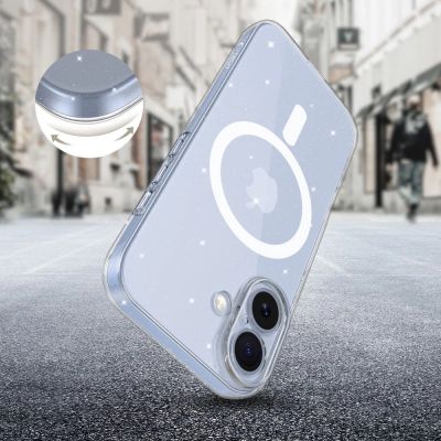 5. Tech-Protect FlexAir MagSafe Case for iPhone 17 - Clear Glitter