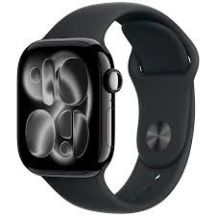 Apple Watch Series 11 GPS + Cellular 46mm Jet Black Aluminum Case with Black Sport Band - S/M