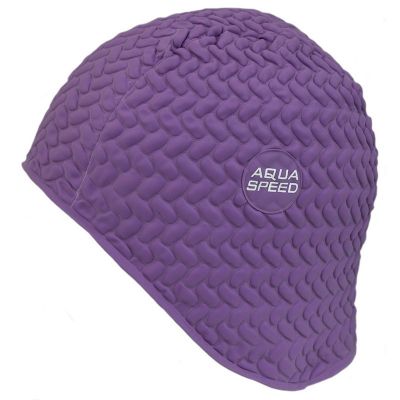 Aqua-Speed Latex Bombastic Tic-Tac Purple Swim Cap
