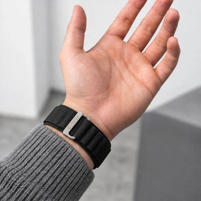 5. Tech-Protect Nylon Pro Strap for Apple Watch 44 / 45 / 46 / 49 mm – Black