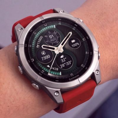 5. Tech-Protect Silicone Band for Garmin Fenix 5 / 6 / 6 Pro / 7 / 8 / 8 Pro / E / 9 / 9 Pro (47 mm) – Red