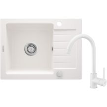Granite sink with tap, 1-bowl, with drainer ZQZAA11A 5907650876915