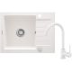 Granite sink with tap, 1-bowl, with drainer ZQZAA11A 5907650876915
