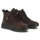 4. Women's leather suede ankle boots on a dark brown platform Filippo DBT4215