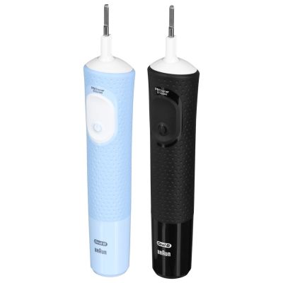 6. Oral-B Vitality Pro Duo Adult Rotating Pulsating Toothbrush Black, Blue, White