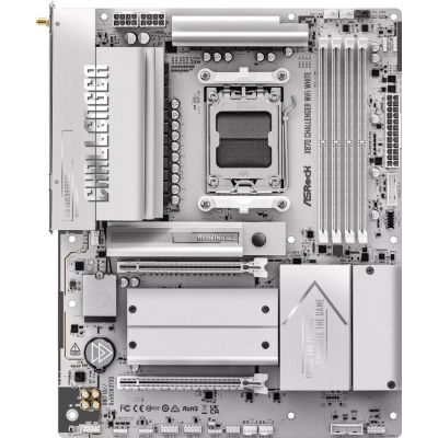 3. ASRock X870 Challenger WiFi White AM5 ATX HDMI/USB-C