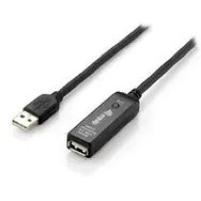 Equip Cable USB-A2.0->A Act. Erweiter. St/Bu 15.00m black
