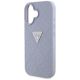6. Guess Hot Stamp 4G Pattern Triangle Metal Logo iPhone 16 Case - Purple