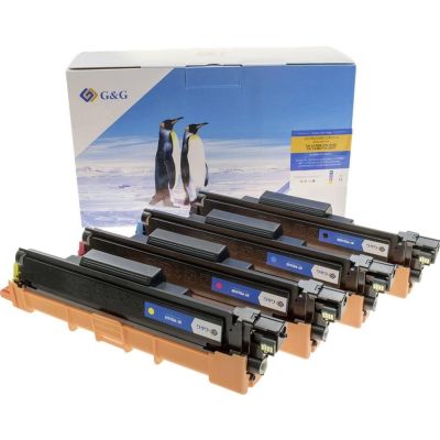 2. G&G 16019 Toner Cartridge 4-Pack Replacement Black, Cyan, Magenta, Yellow