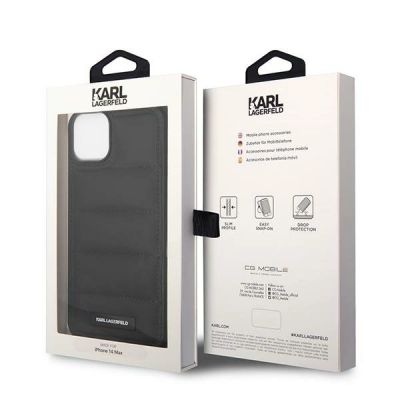 8. Karl Lagerfeld Puffy Elongated Logo Case for iPhone 14 Plus - Black