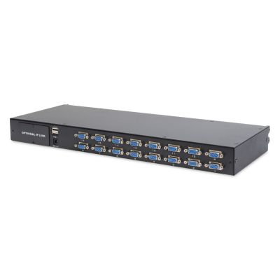25. Modular KVM console 19'' LCD TFT, 16 VGA ports, touchpad, GE keyboard, black