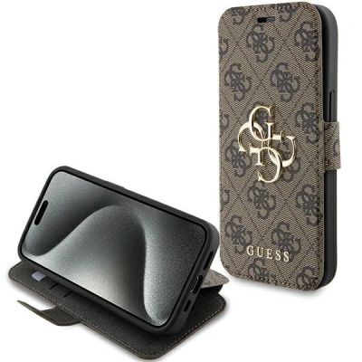 Guess 4G Big Metal Logo Case for iPhone 13 / 14 / 15 - Brown