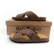 10. Bio Bio shoes men's slippers, profiled flip-flops, natural leather, brown