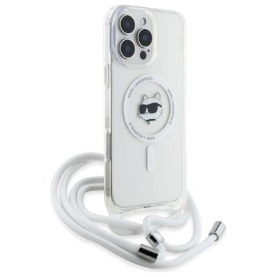 3. Karl Lagerfeld IML Choupette Head & Cord Magsafe Case for iPhone 16 Pro Max - Clear