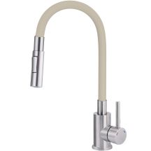 Kitchen tap with a curved spout - 2 types of stream
