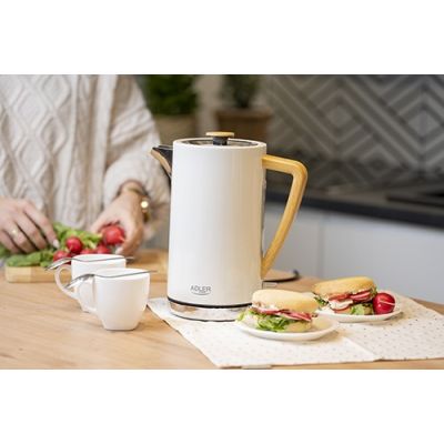 21. Electric kettle ADLER AD 1347w white