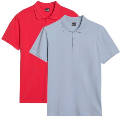 Men's polo shirt 4F (SET OF 2 SHIRT) 2P-SS-4FWSS25TPTSM407-92S