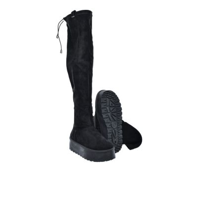 8. Women's Black Suede Platform Boots Big Star SS274264