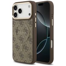 Guess 4G PU Classic Logo MagSafe Case for iPhone 17 Pro Max - Brown