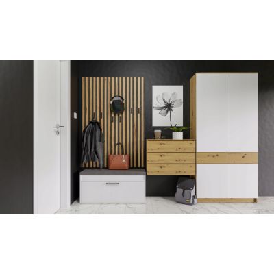 3. Shoe cabinet with storage PARMA 100x35xH49 white