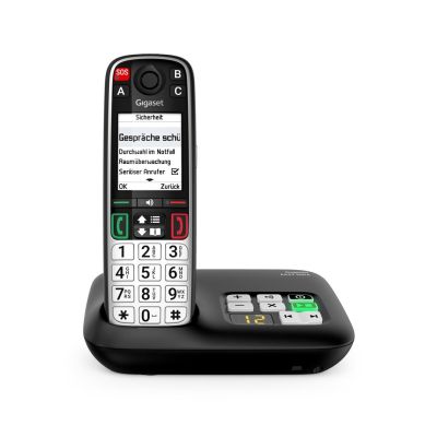 10. Gigaset EASY 500A Analog/DECT Telephone Caller Name and ID Black, Silver