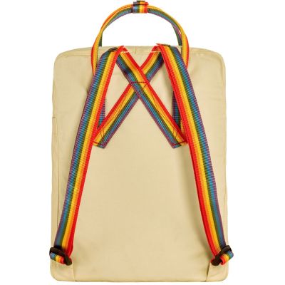 2. Fjallraven Kanken Rainbow backpack - light oak/patt