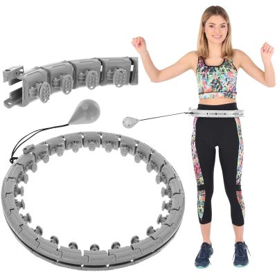 HULA HOP WITH MASSAGER AND WEIGHT GREY ENERO FIT