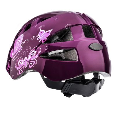 17. Meteor KS08 Pink Butterflies Bike Helmet 24900-24901
