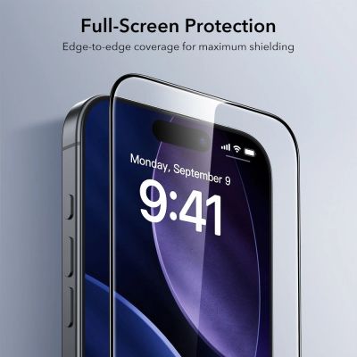 5. ESR UltraFit Tempered Glass 2-pack for iPhone 17 Pro Max - transparent