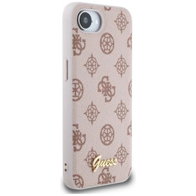 4. Guess Peony Script Logo MagSafe iPhone 16e Case - Brown