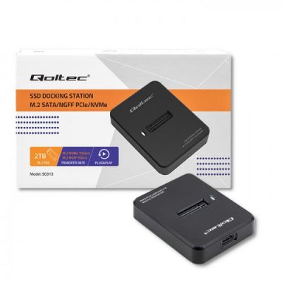 6. QOLTEC SSD DOCKING STATION M.2 SATA/PCIE | NGFF/NVME | USB 3.1