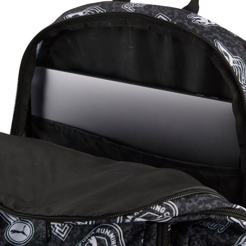 4. Puma Academy AOP Backpack Black and Gray 91150 25