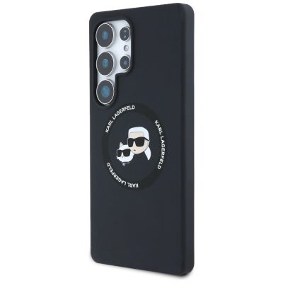 2. Karl Lagerfeld Silicone Double Heads And Circle MagSafe Samsung Galaxy S25 Ultra case black