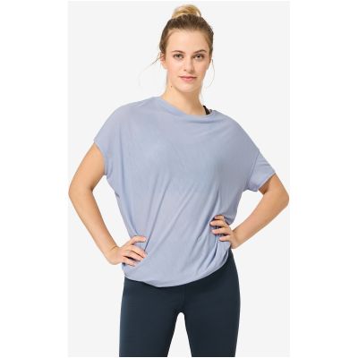 Women's short-sleeved SUPER.NATURAL W YOGA LOOSE TEE, blue