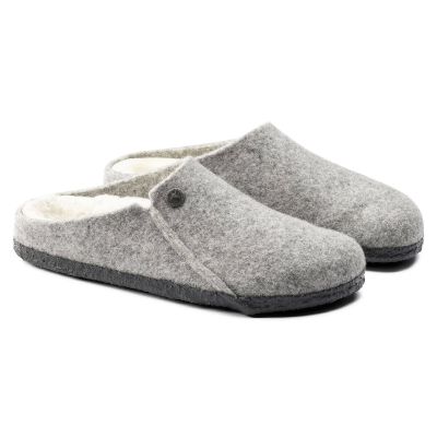 8. Birkenstock Zermatt Light Gray Wool Felt Insulated Men's/Women's Slippers Regular Wide (1015092)