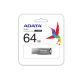4. ADATA UV250 AUV250-64G-RBK pendrive (64GB; USB 2.0; silver color)