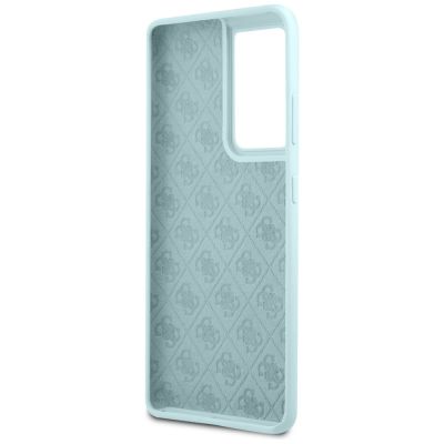 5. Guess GUHCS21LLSLMGLB S21 Ultra G998 blue/blue hardcase Silicone Script Metal Logo