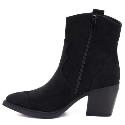3. Women's insulated cowboy boots with fringes, black M.Daszyński MR2520-1