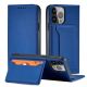 2. Magnet Card Case case for iPhone 14 Plus flip cover wallet stand blue